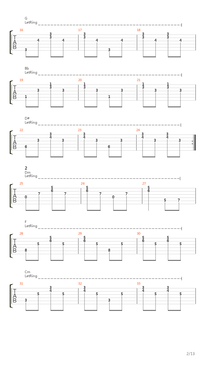 Toi吉他谱
