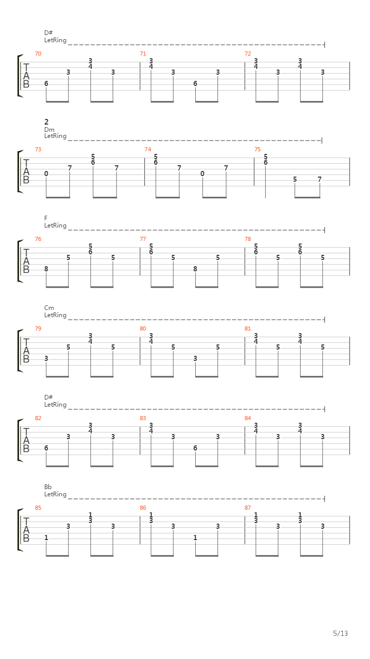 Toi吉他谱