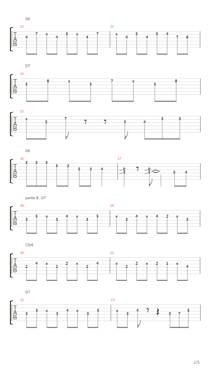 Fill In Guitar吉他谱