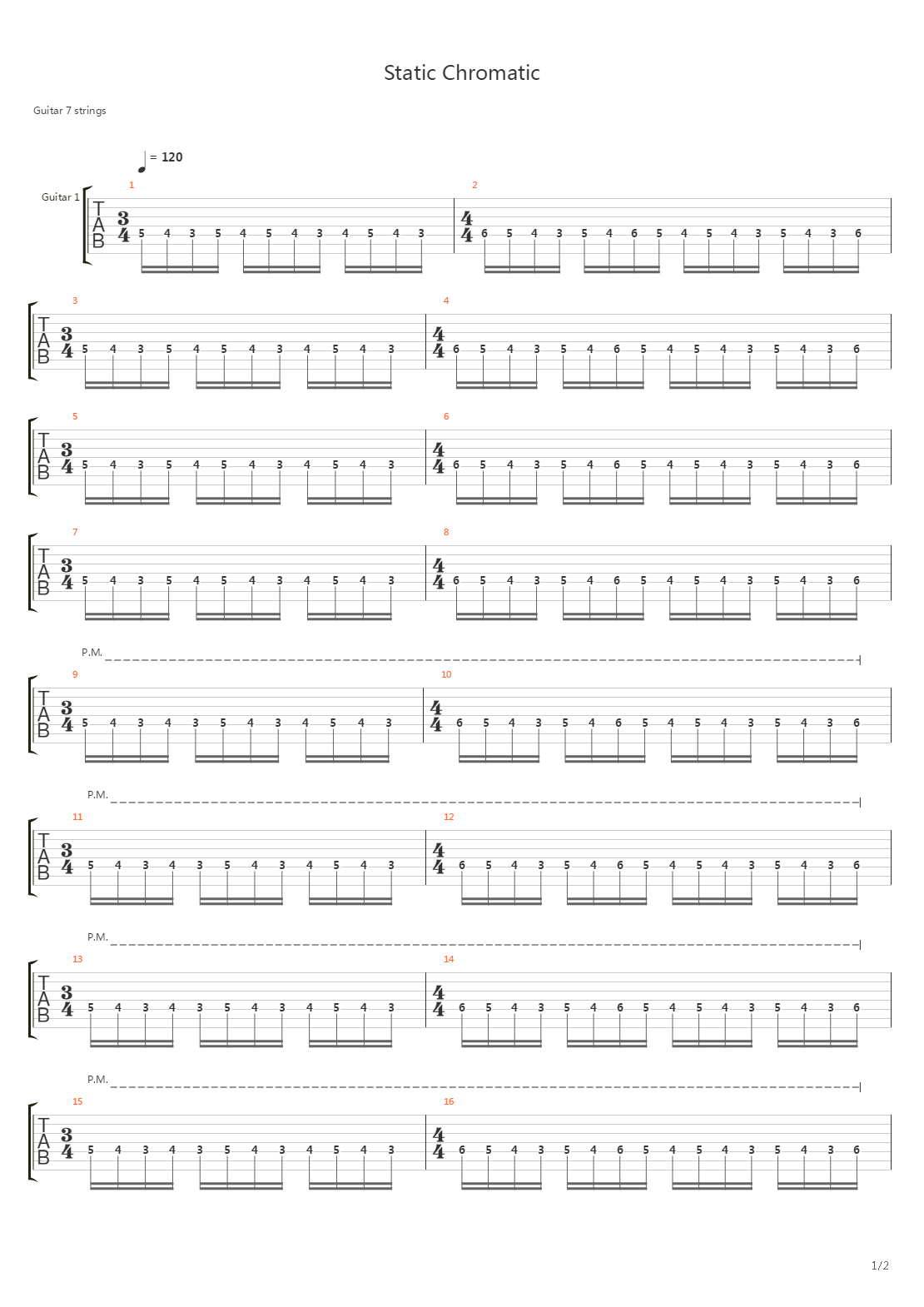 Static Chromatic吉他谱