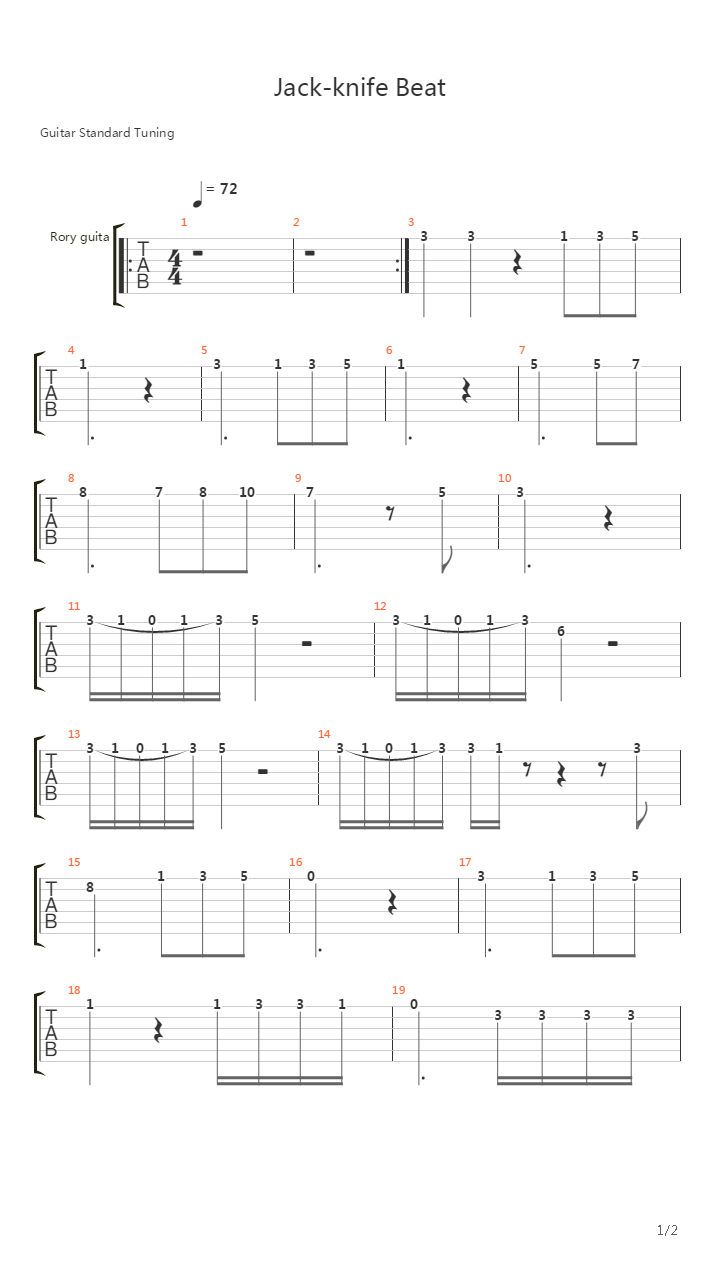 Jacknife Beat吉他谱