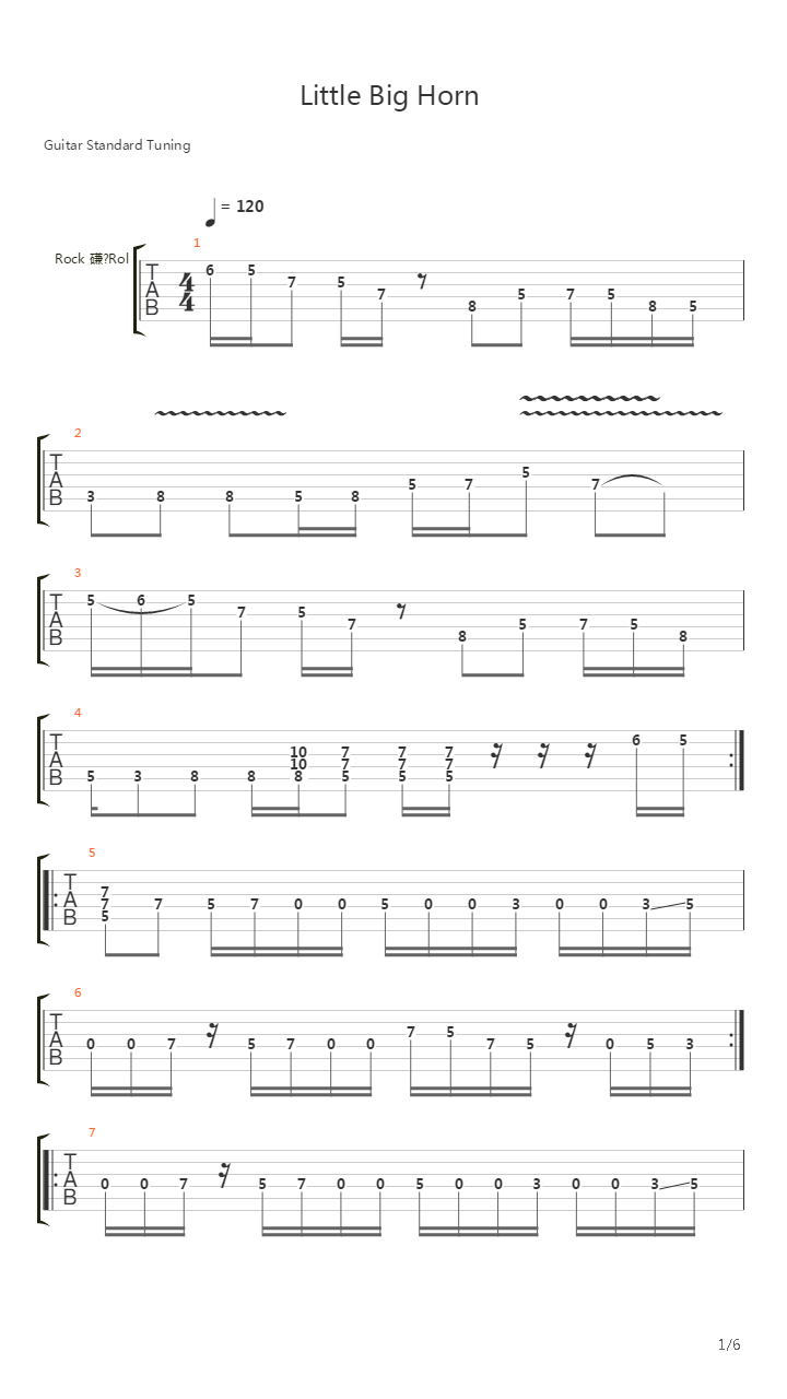 Little Big Horn吉他谱