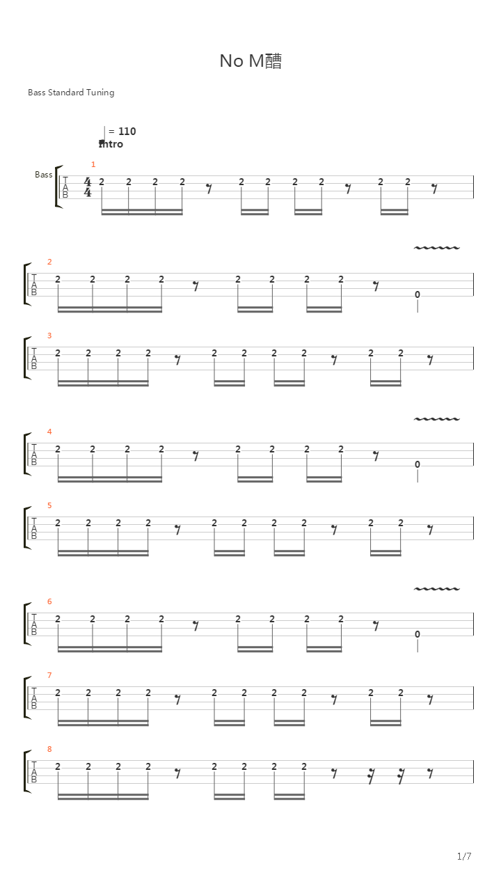 No Mas吉他谱