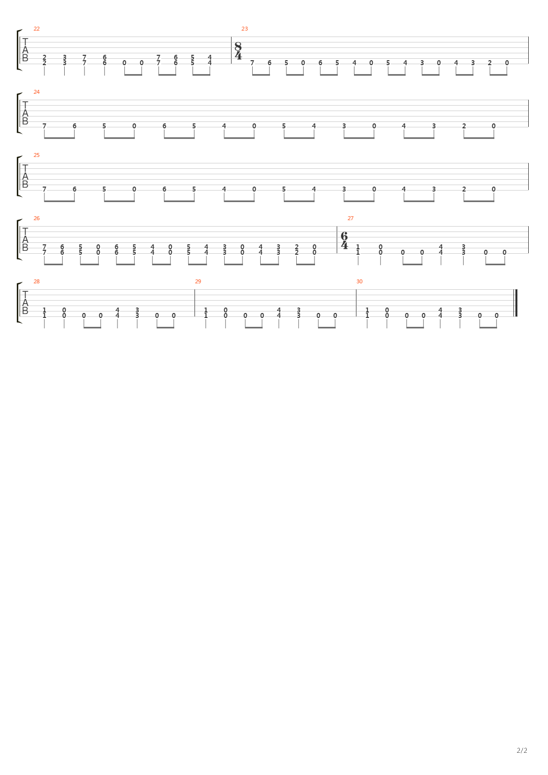 March Of The S.O.D吉他谱