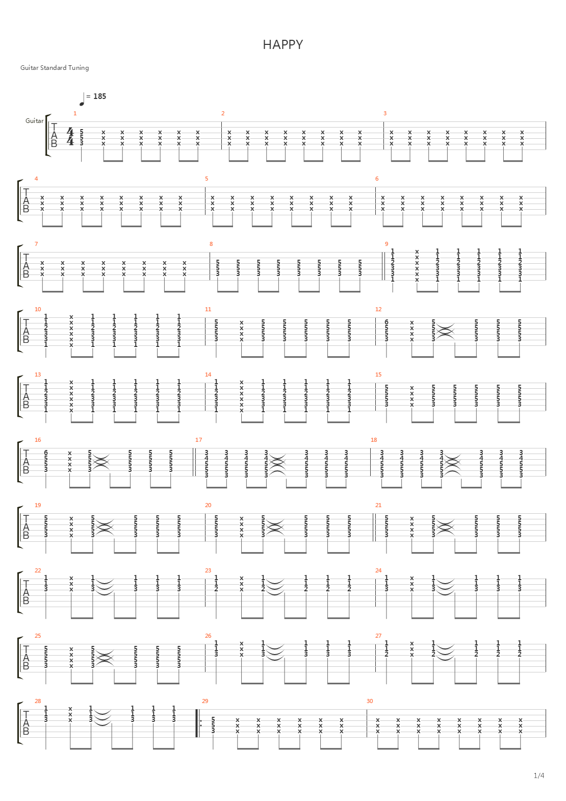 Happy吉他谱