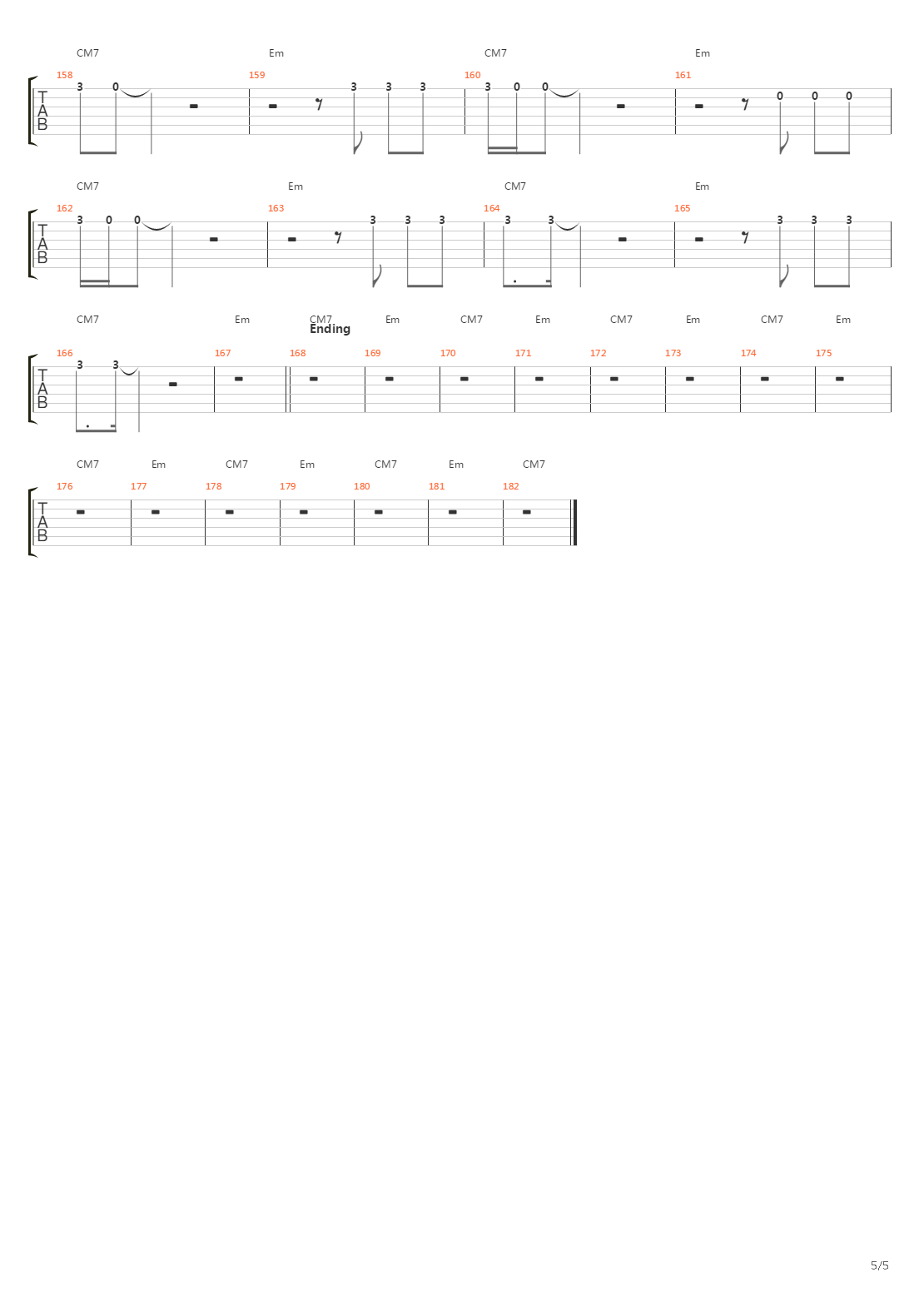 Rakuen吉他谱