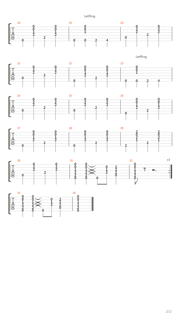 The River's Too Wide吉他谱