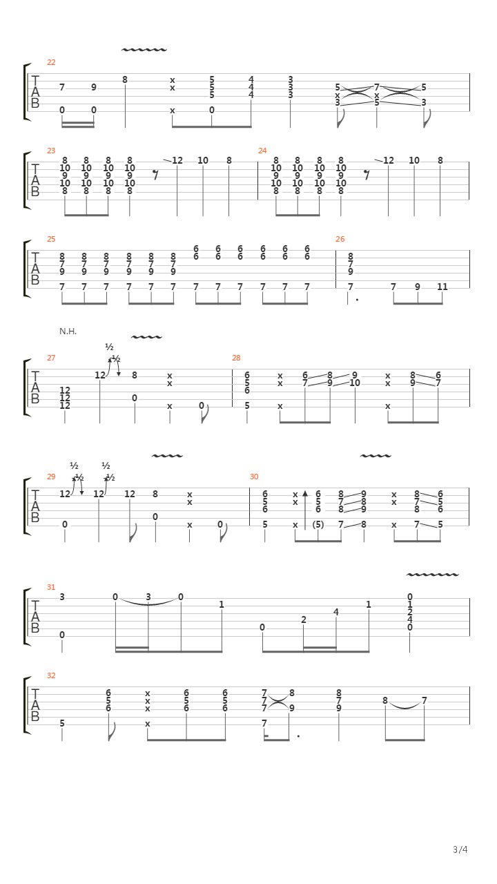 Sleepwalk (played by Justin Brown)吉他谱