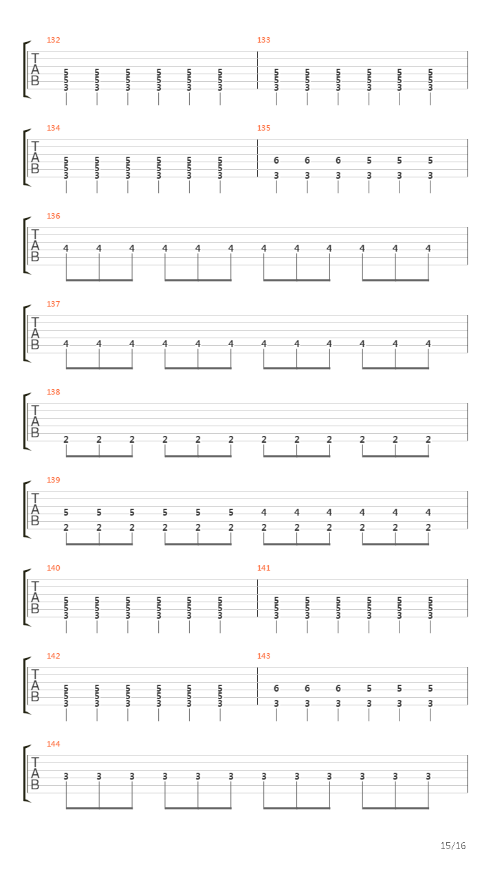 A Cross Backwards Trough Your Chest吉他谱