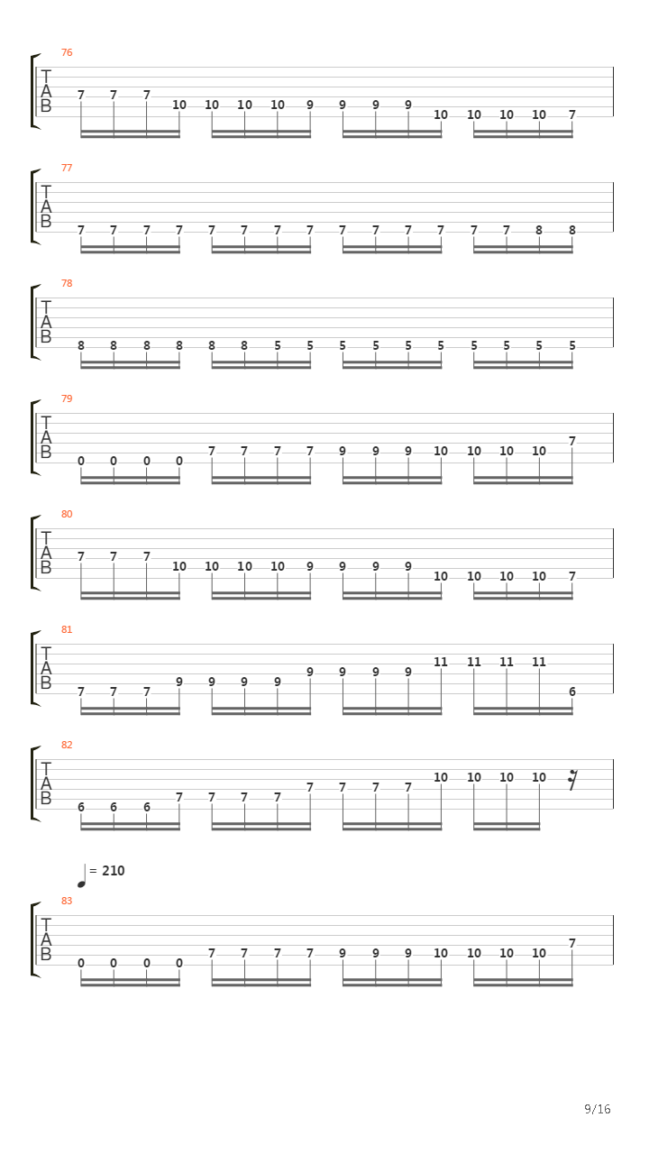 A Cross Backwards Trough Your Chest吉他谱