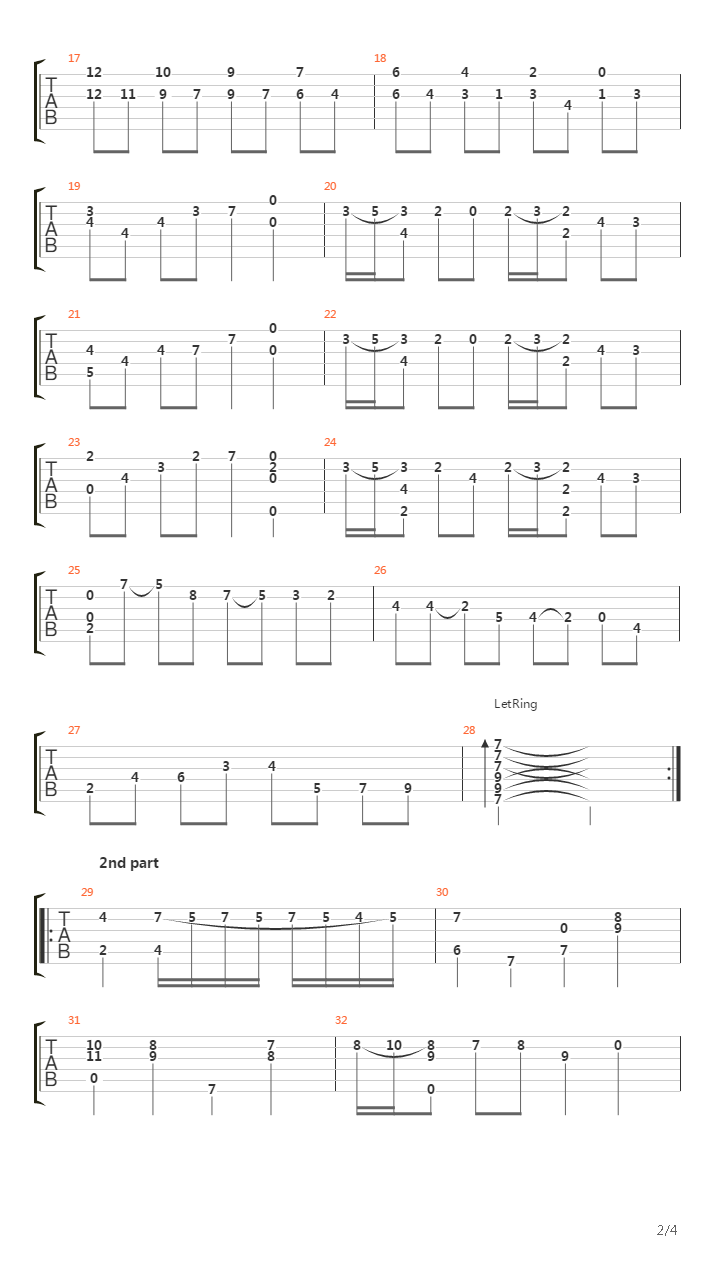 Sonata in E minor K11吉他谱