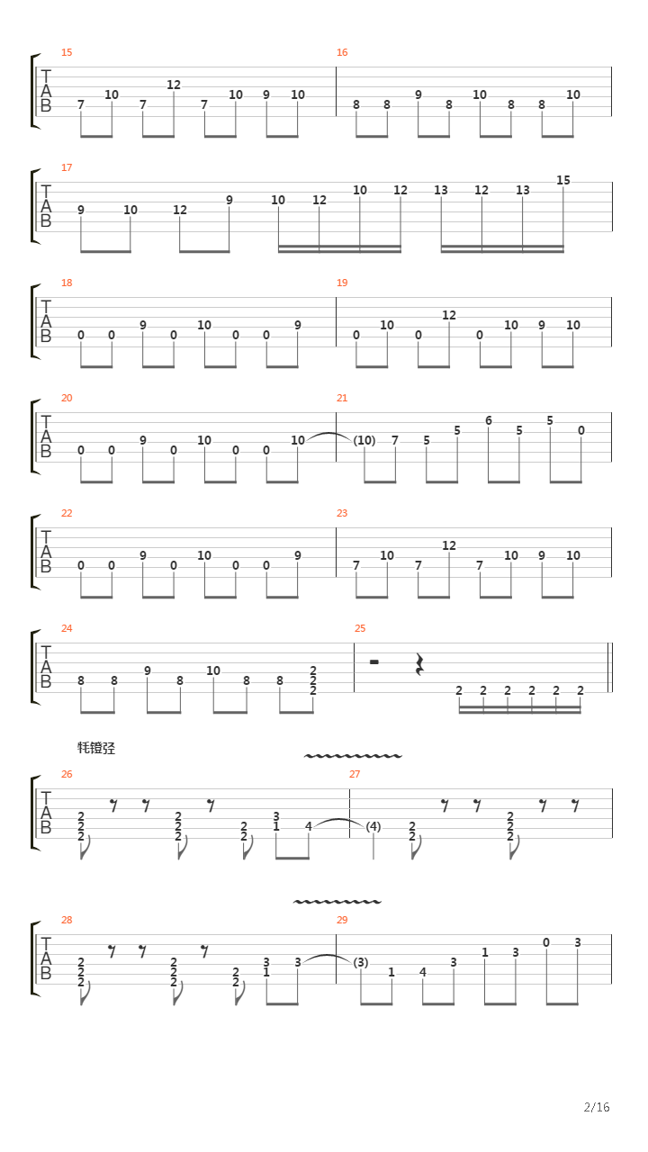 Пепел吉他谱
