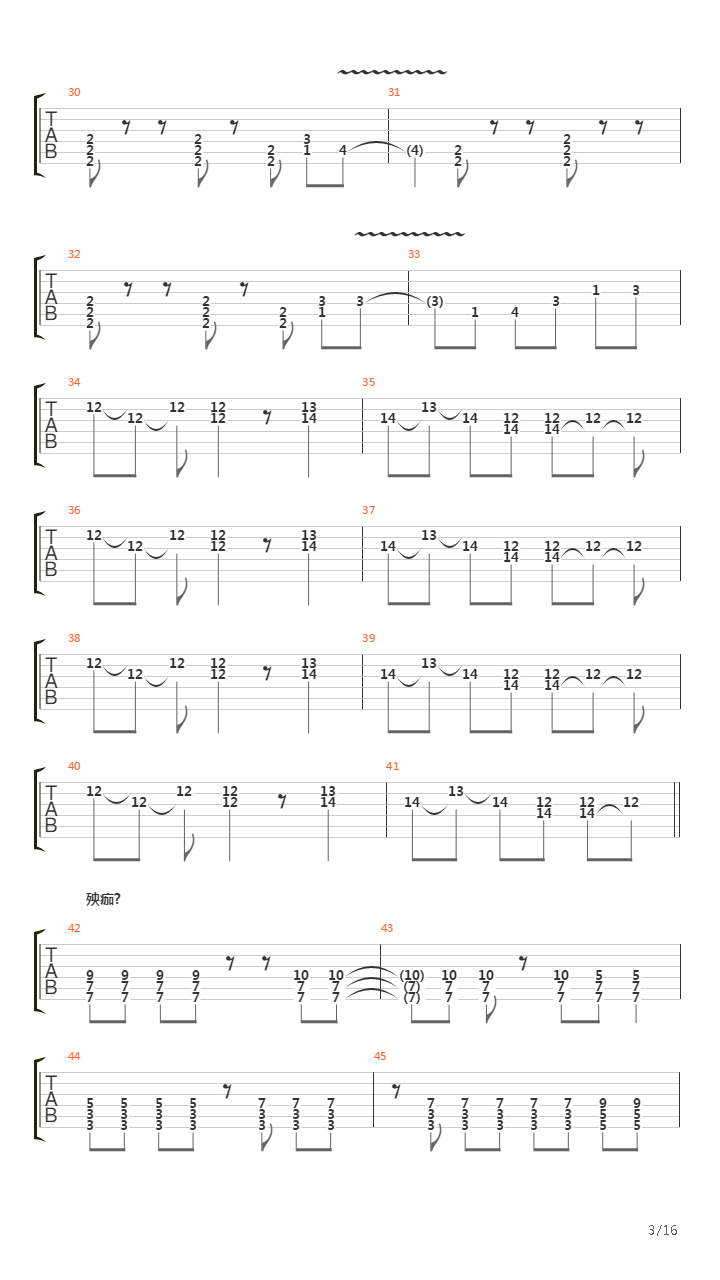 Пепел吉他谱
