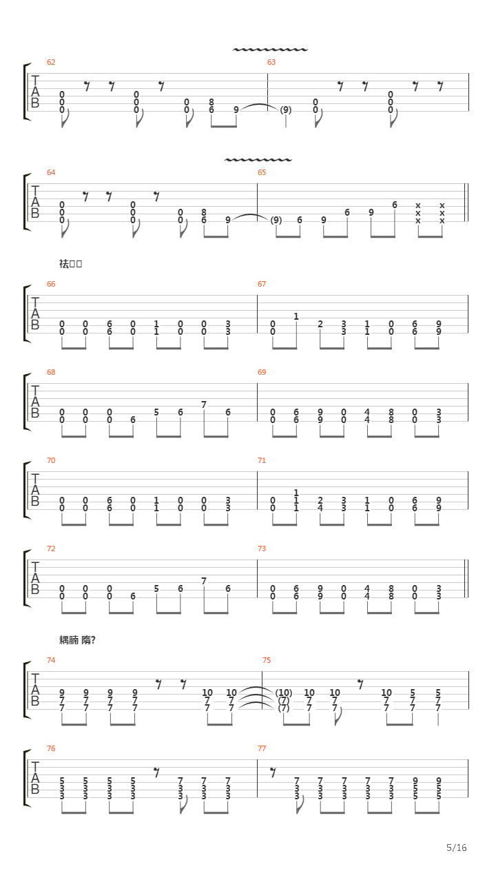 Пепел吉他谱