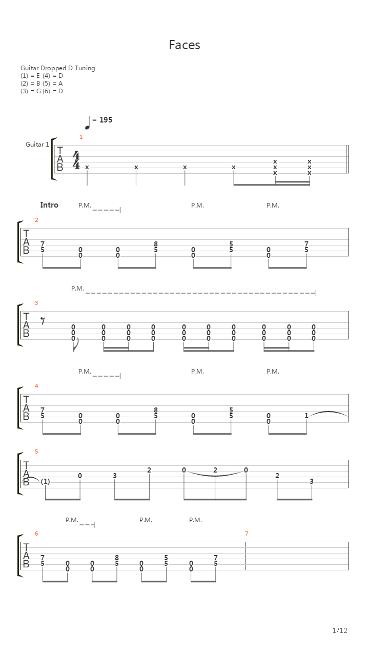 Faces吉他谱