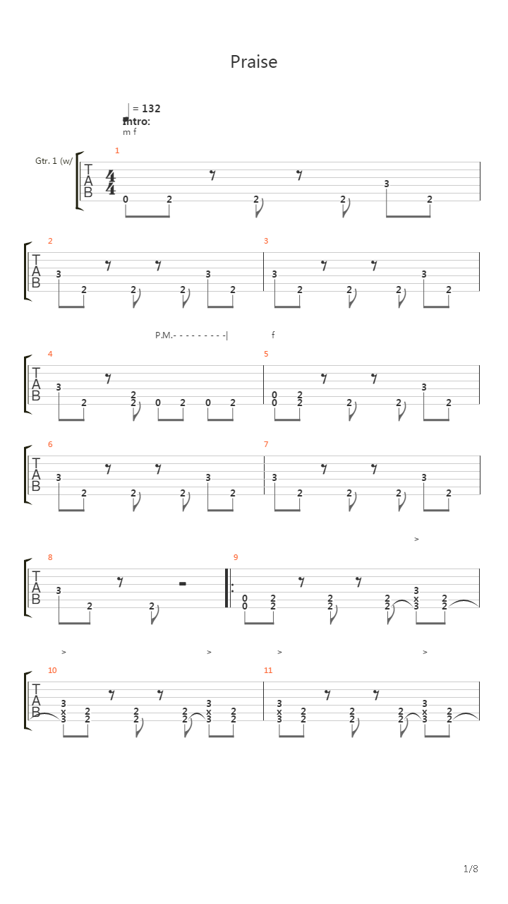 Praise吉他谱