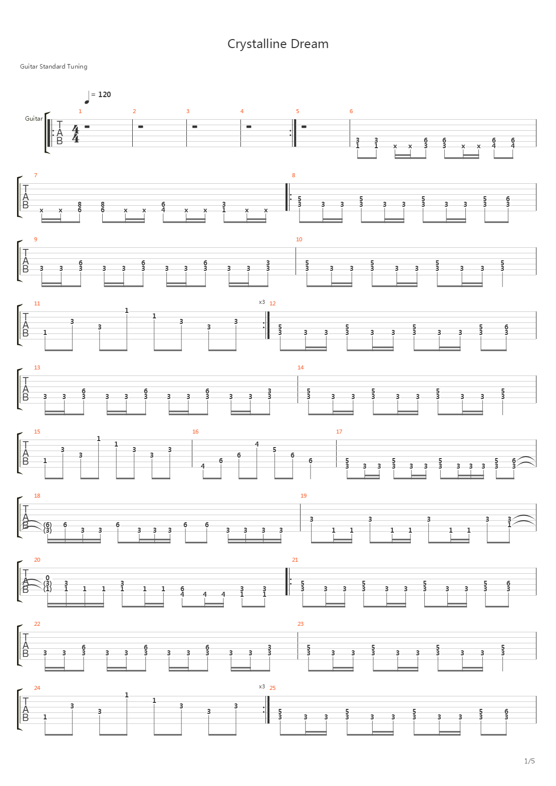 Crystalline Dream吉他谱