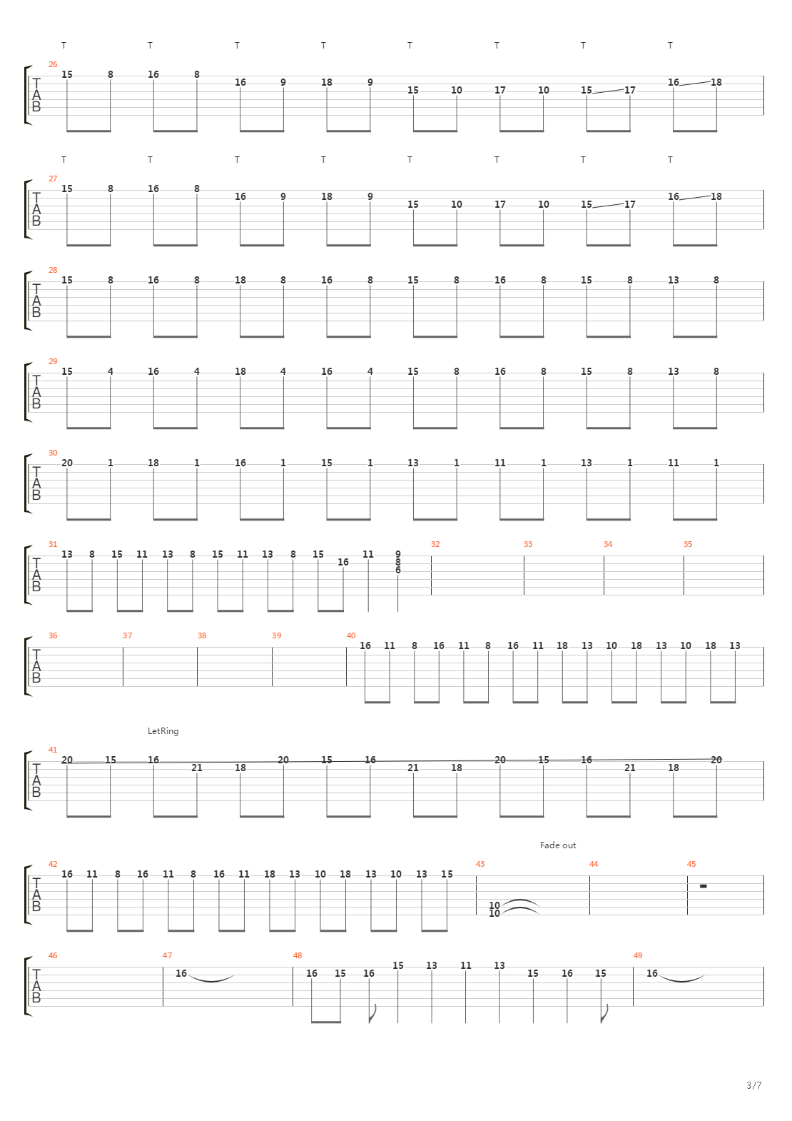 Tranced吉他谱