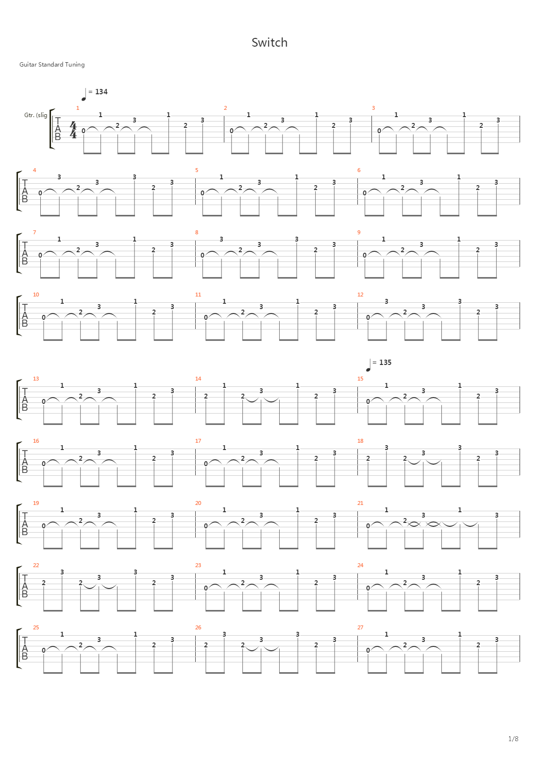 Switch吉他谱