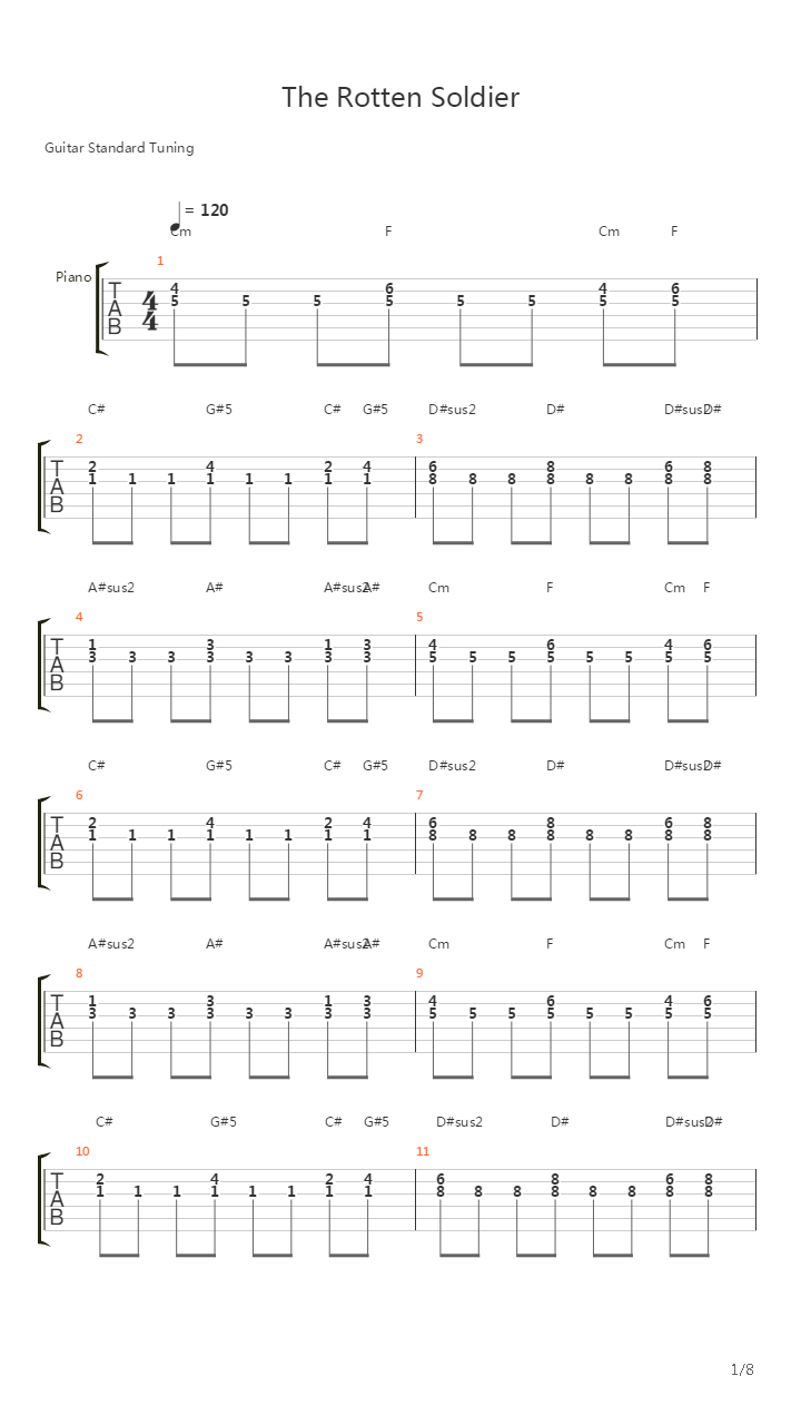 The Rotten Soldier吉他谱