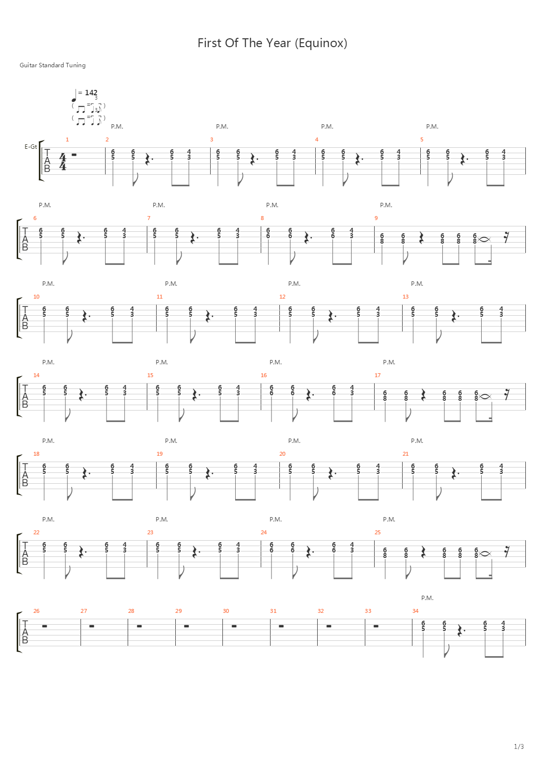 First Of The Year (Equinox) Metallist Metal Remake吉他谱