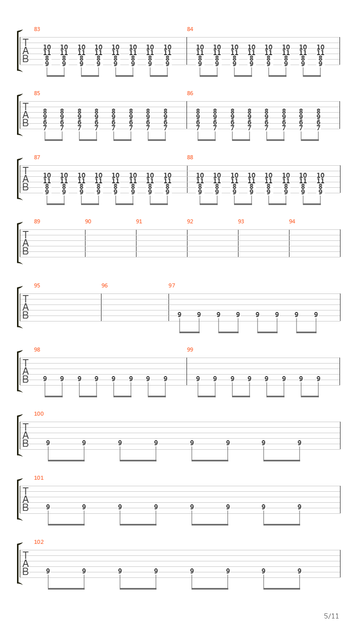 Staggered And Torn吉他谱