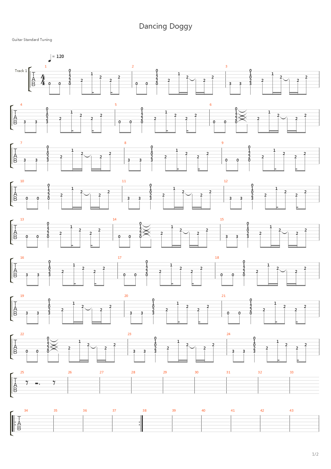 Dancing Doggy吉他谱