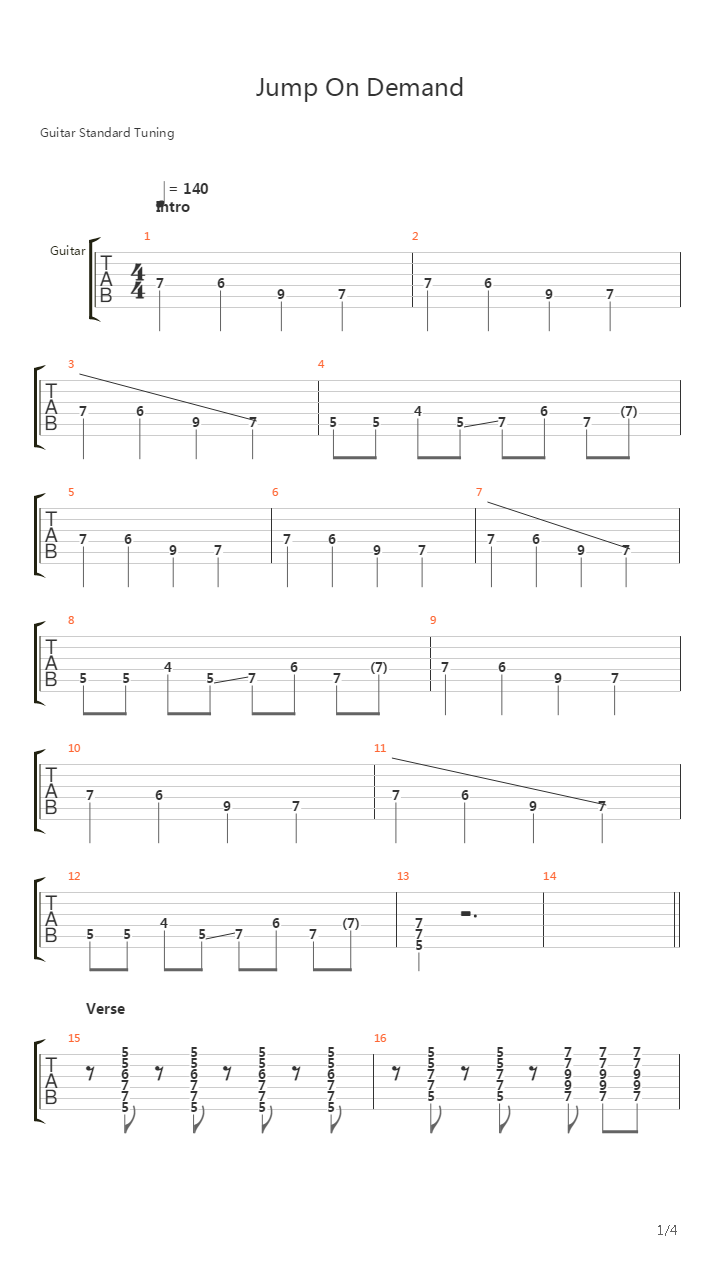 Jump On Demand吉他谱