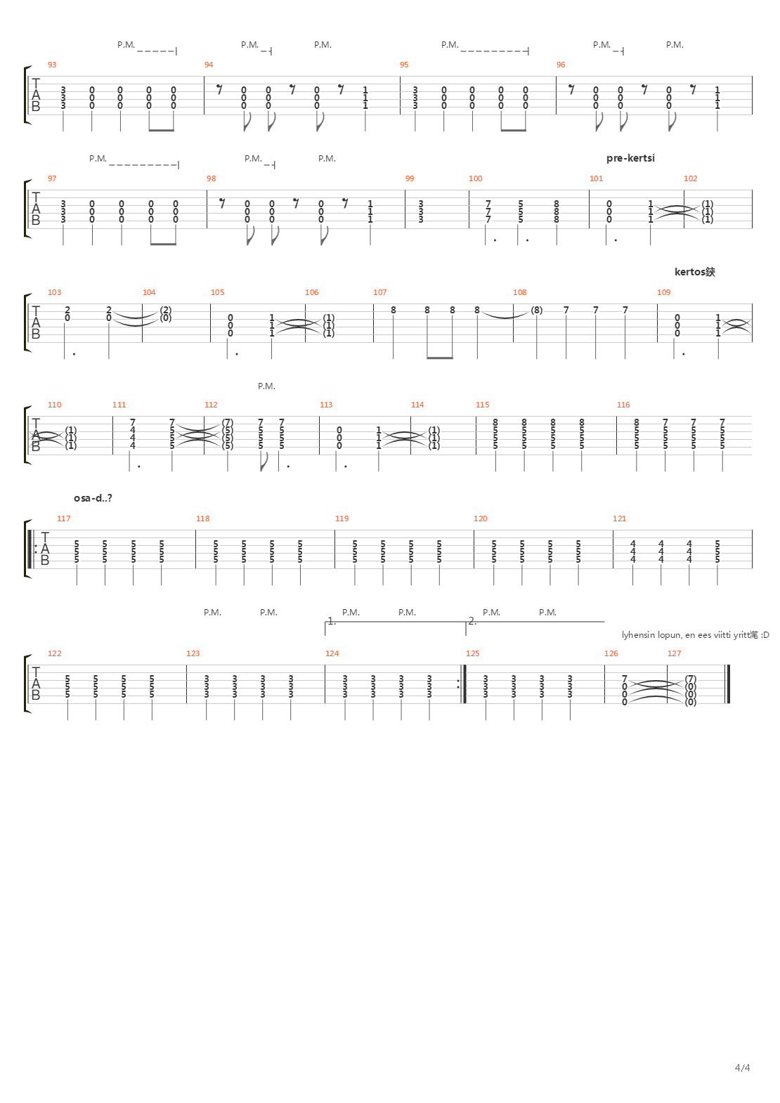 Paha Arkkitehti吉他谱