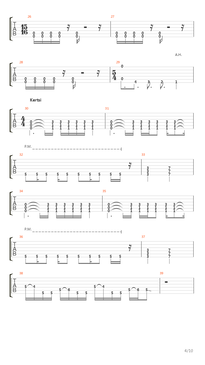 Ristiriita吉他谱