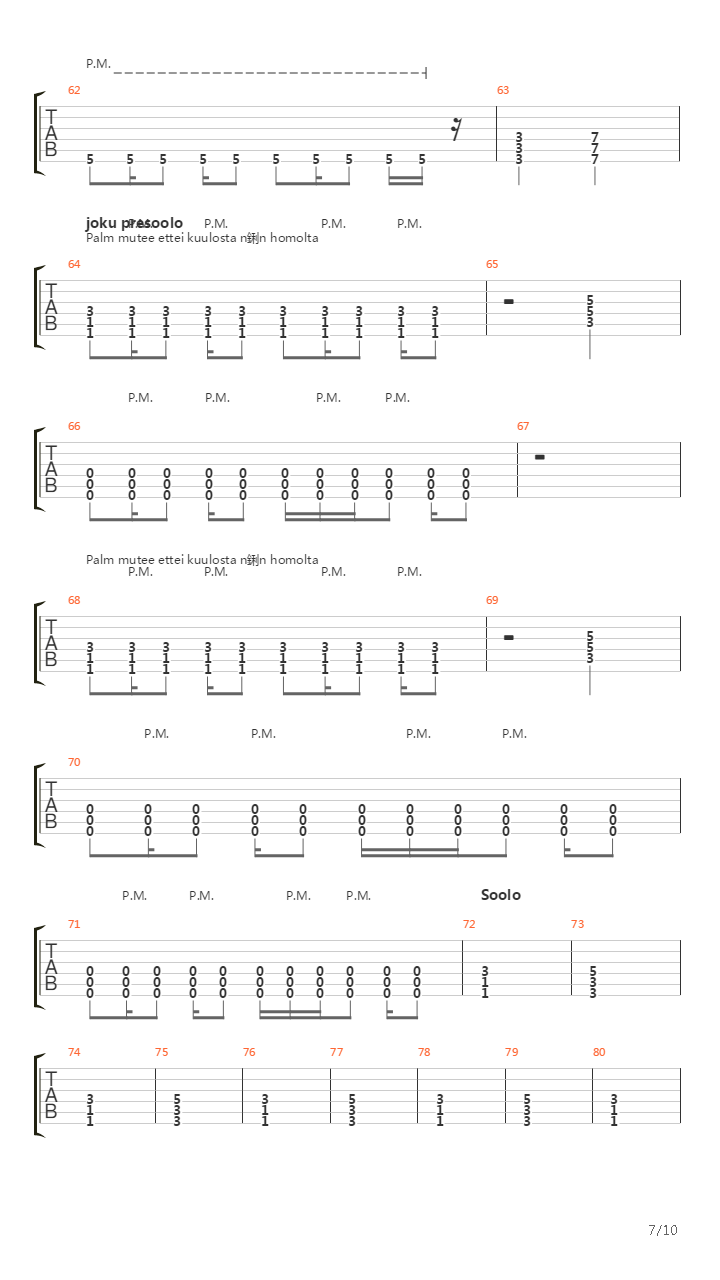 Ristiriita吉他谱