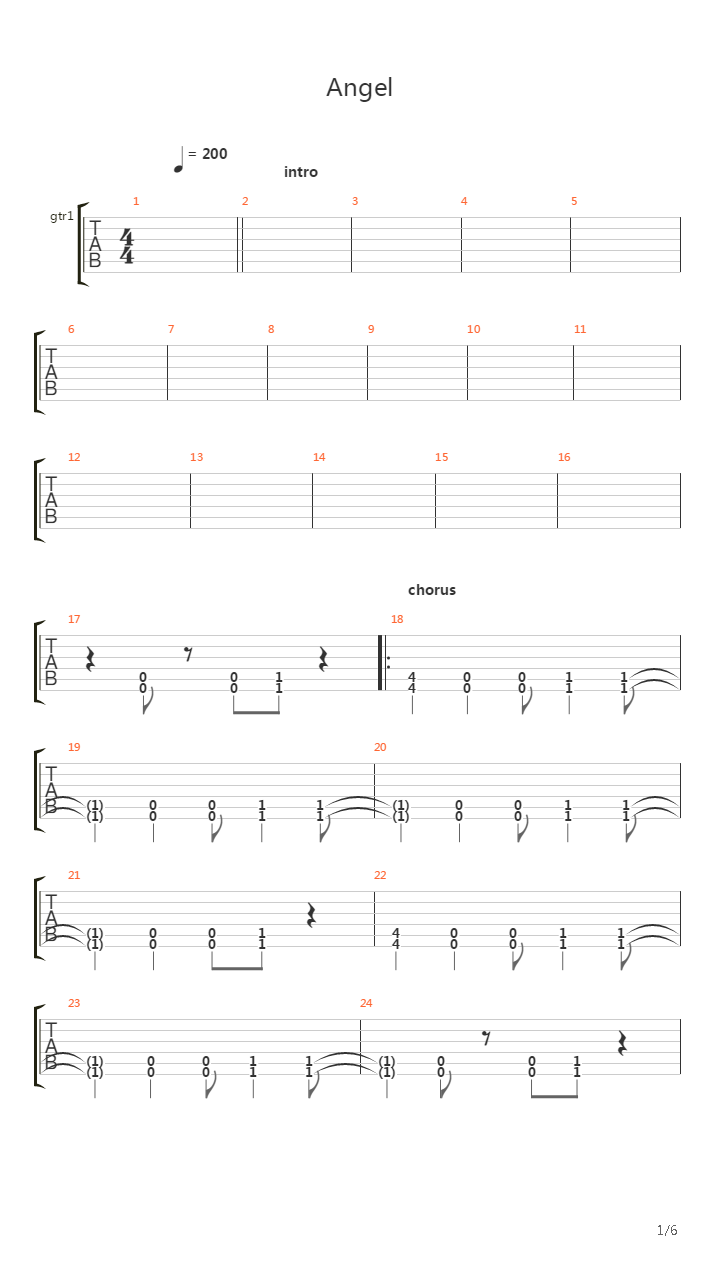 Ангел吉他谱
