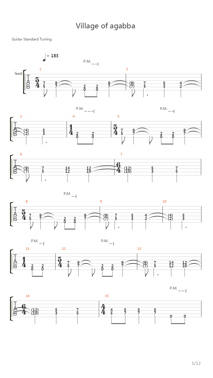 Village Of Agabba吉他谱