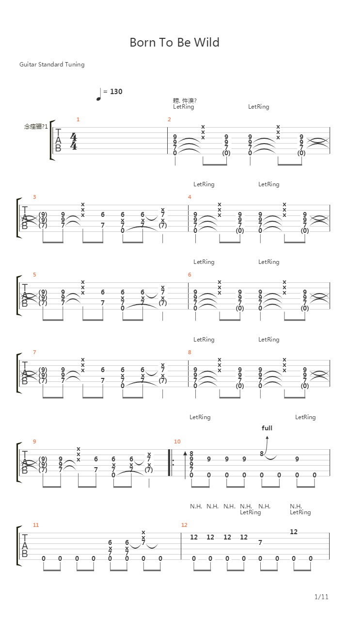 Born To Be Wild (Solo Acoustic Guitar by Bryan Rason)吉他谱