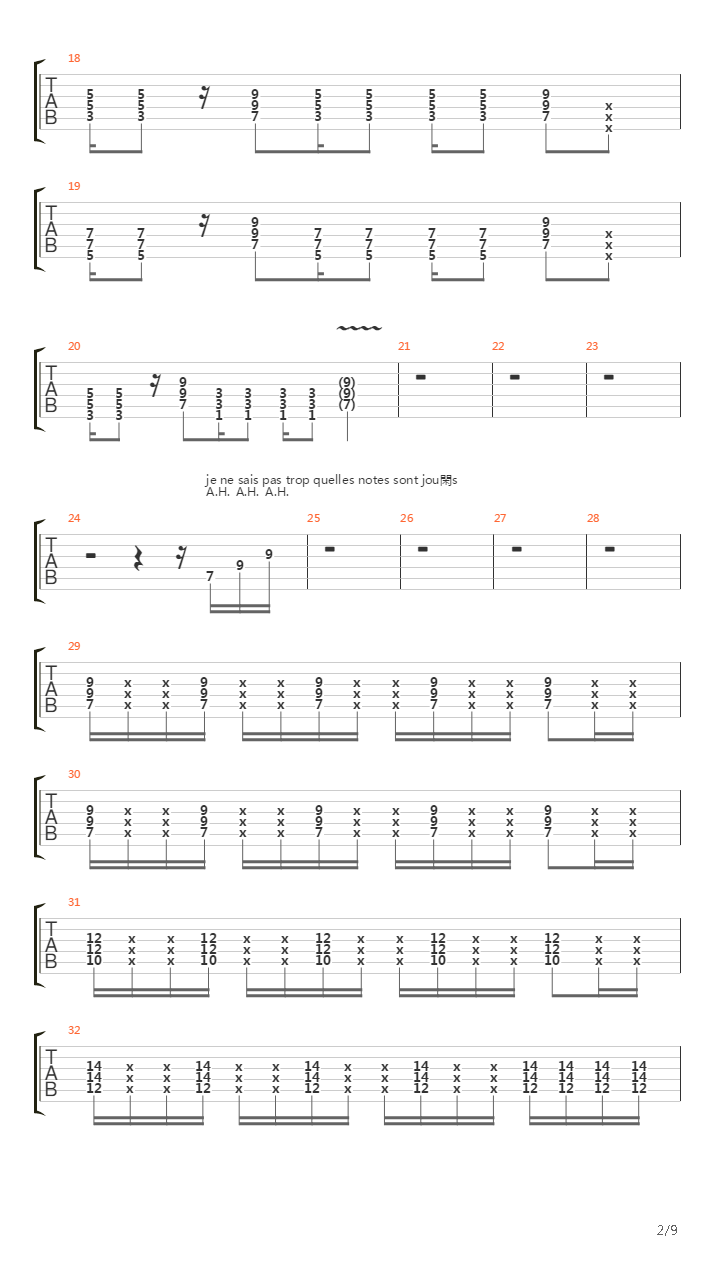 A Few Things To Forget吉他谱