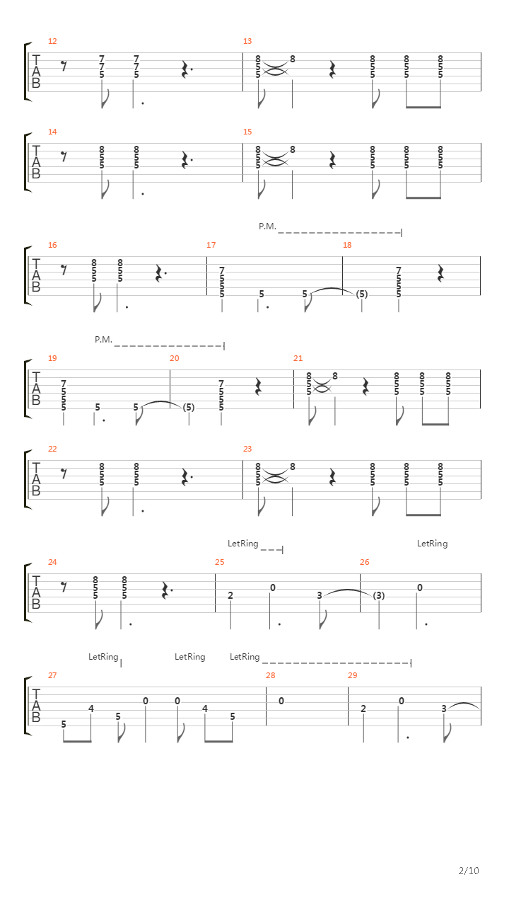 Знаю吉他谱