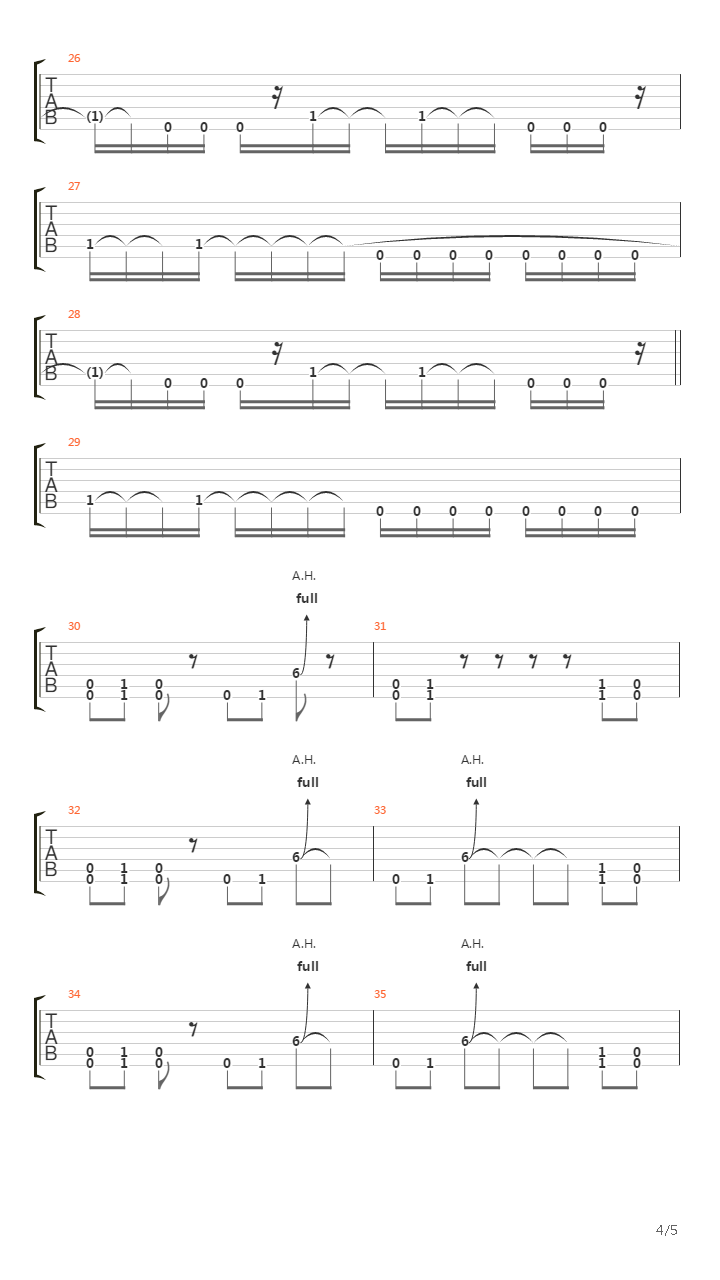 Небо吉他谱