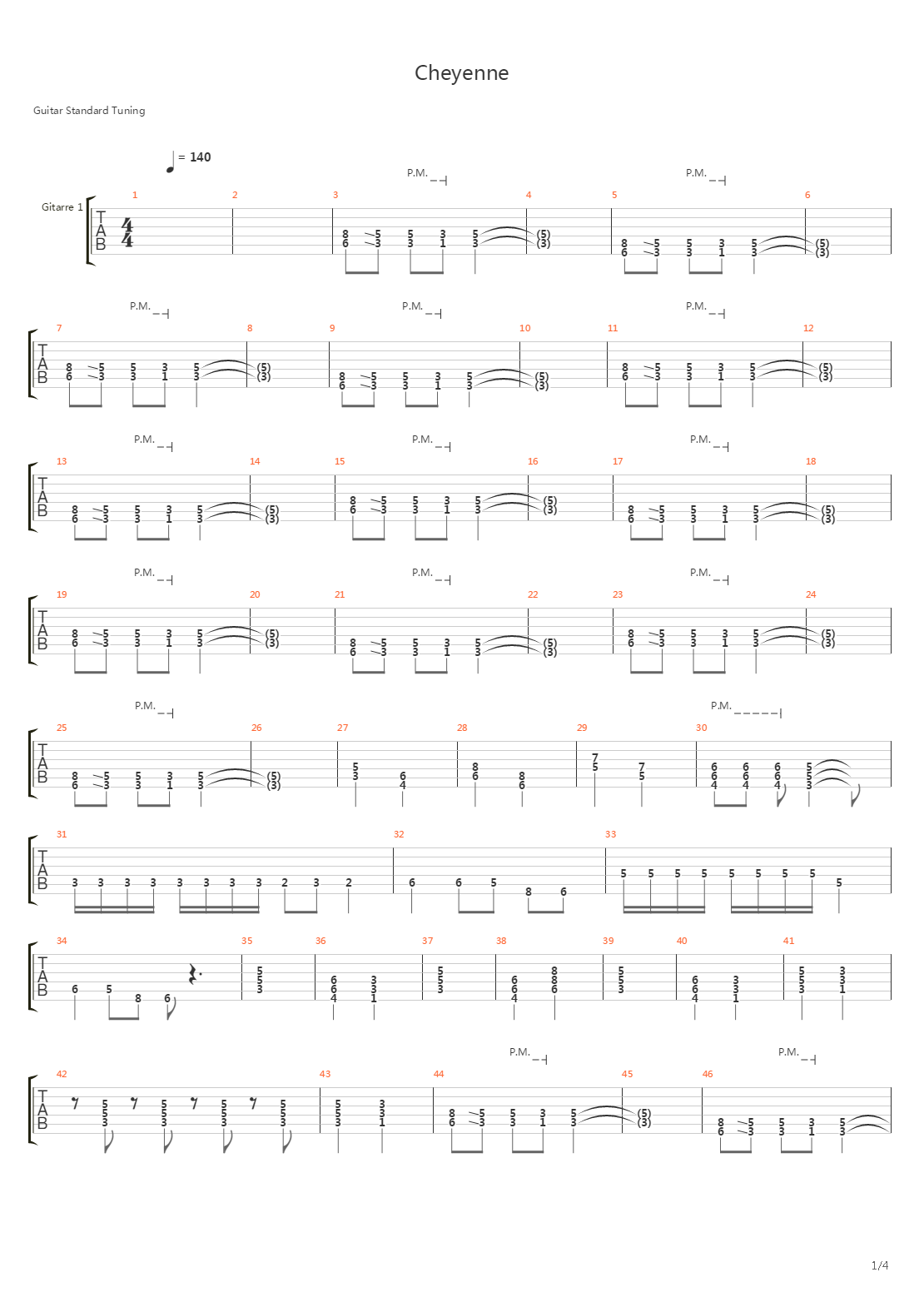 Cheyenne吉他谱