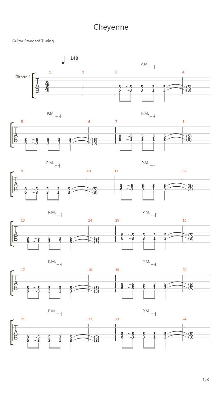 Cheyenne吉他谱