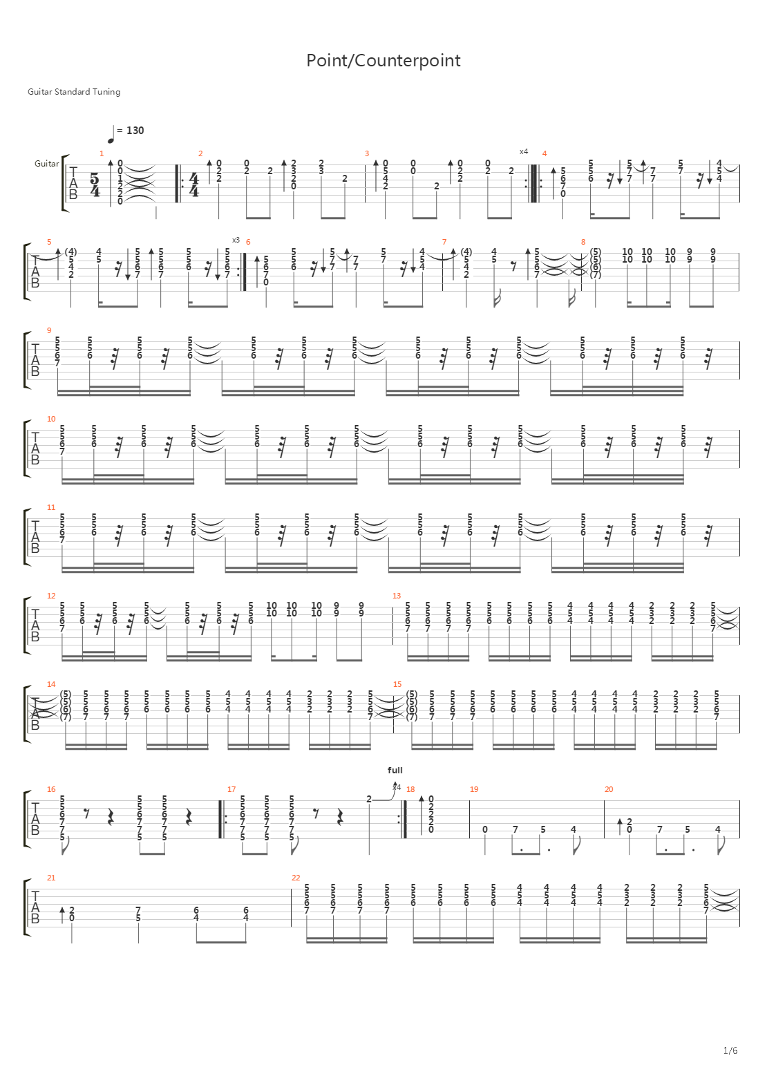 Point - Counterpoint吉他谱