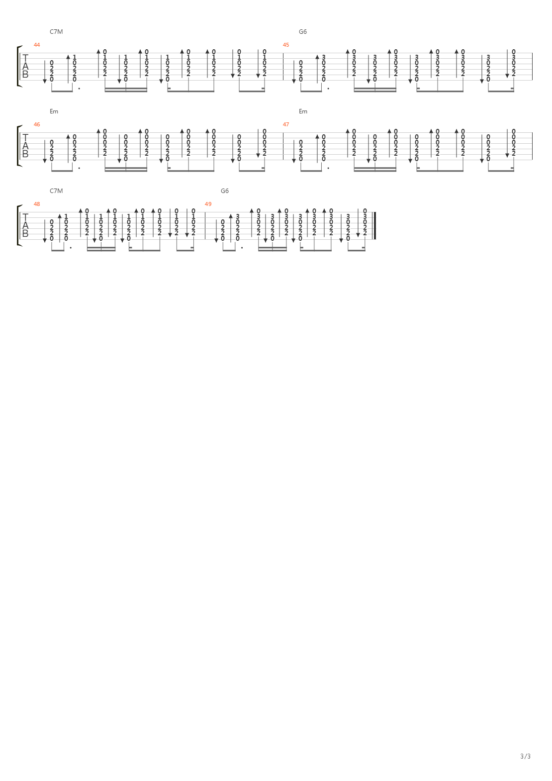 King吉他谱