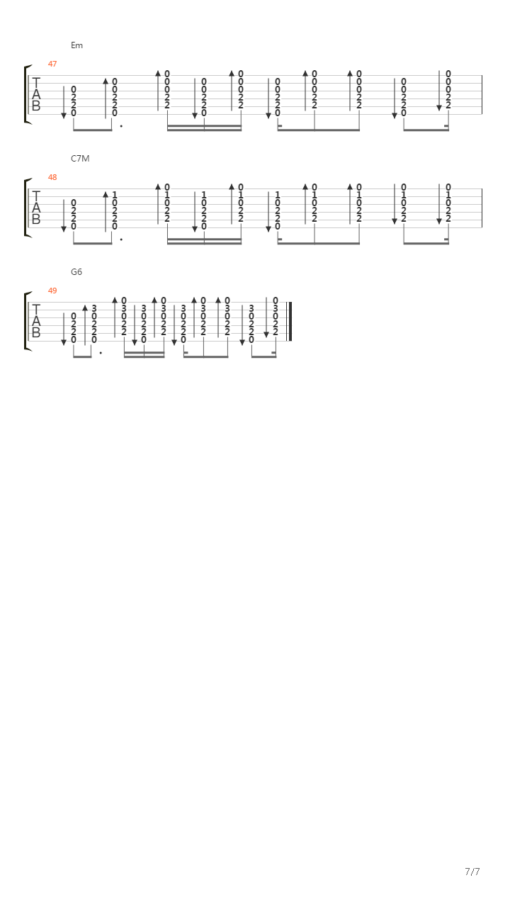 King吉他谱