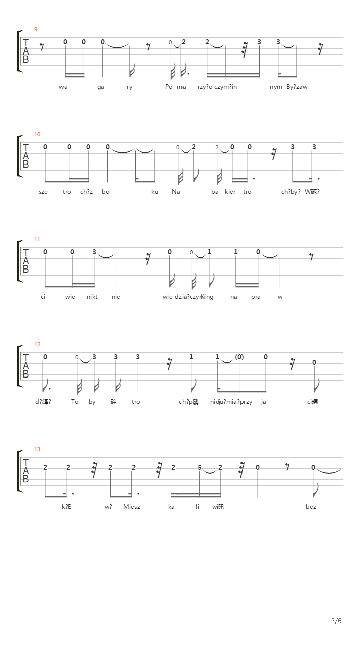 King吉他谱
