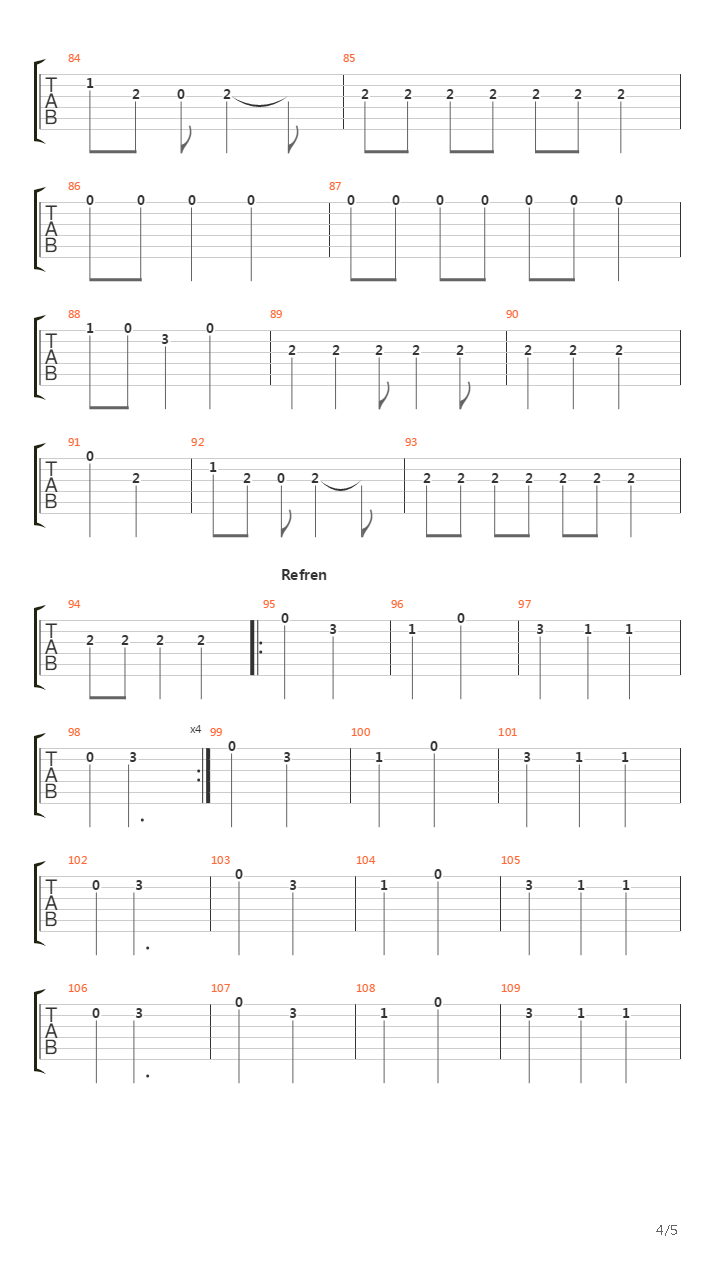 Mecz吉他谱