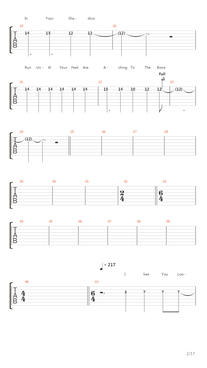 Singularity吉他谱