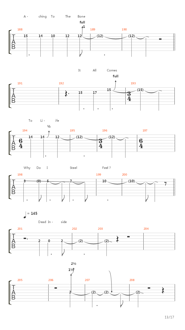 Singularity吉他谱