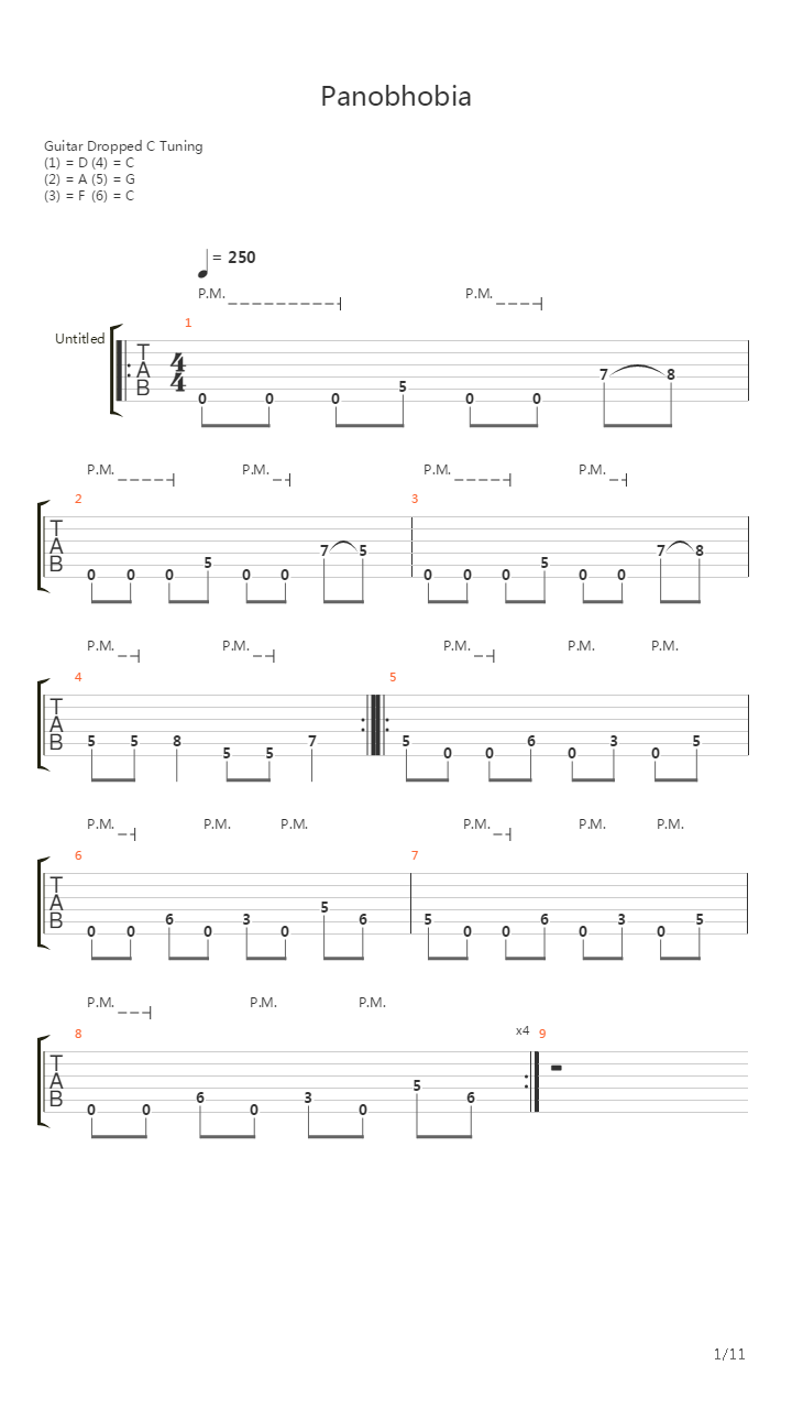 Panobhobia吉他谱