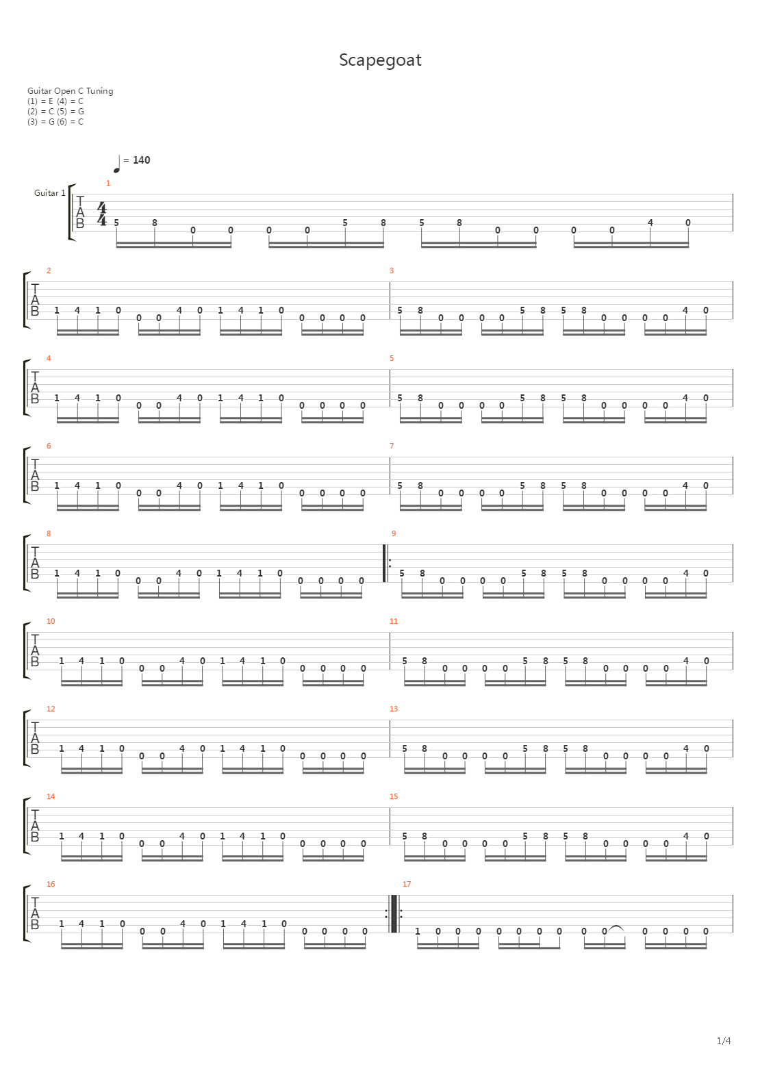 Scapegoat吉他谱