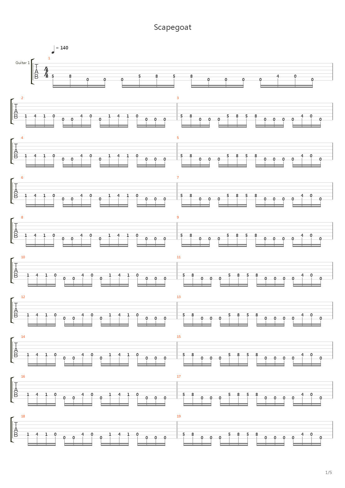 Scapegoat吉他谱