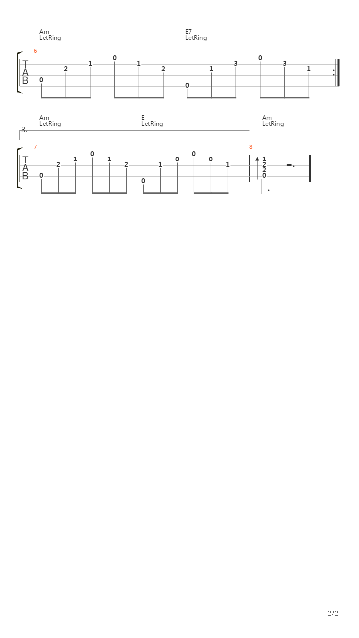 House of the Rising Sun吉他谱